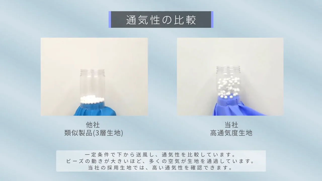 通気性検証動画のサムネイル